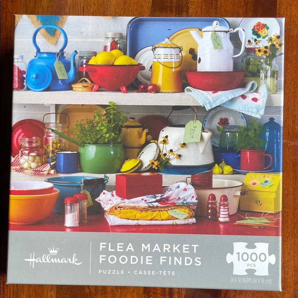 Hallmark Flea Market Foodie Finds Puzzle - Red, Blue, White